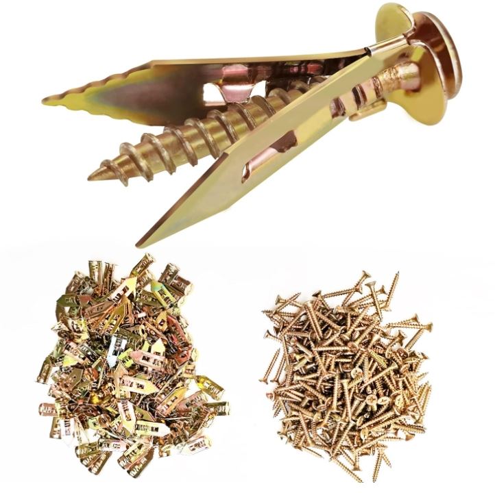 Gypsum Board Self-Tapping Expansion Vis Set Drive-nan anchor pou siman tablo, izolasyon tablo ak klwazon sèch fikse