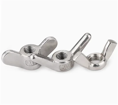 304 DIN315 M3 -M16 Full Size Anti-Korozyon zèl nwa, detachable men sere papiyon nwa pou ekipman deyò